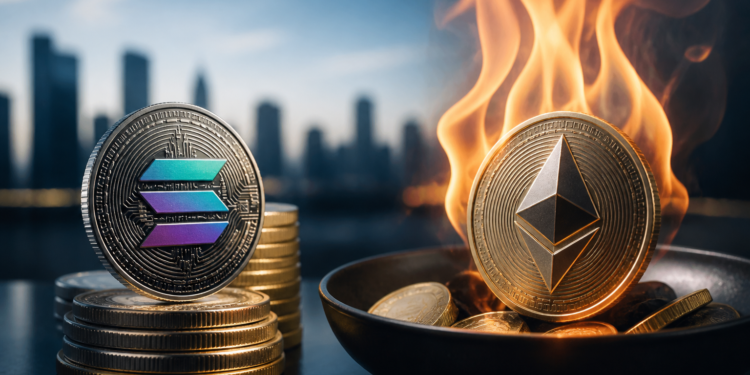 Solana adelanta a Ethereum en comisiones, pero ETH lidera la quema 1 Solana adelanta a Ethereum en comisiones, pero ETH lidera la quema