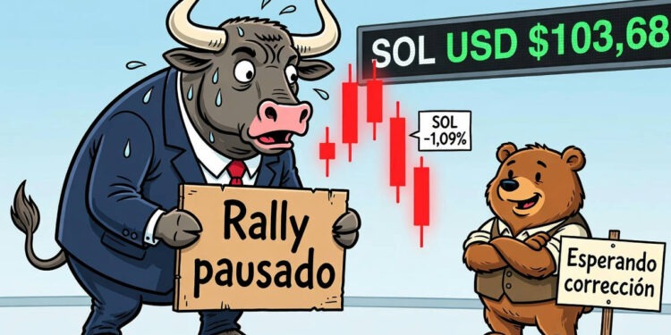 Solana cae 1,09% pero mantiene una subida del 41% en 30 días