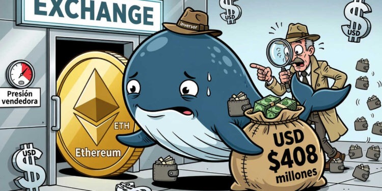 Ballena de Ethereum mueve USD 174 millones a exchanges y retiene 237