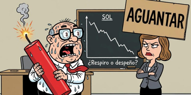 Solana (SOL) cae un 1,59% y queda justo bajo los 100 dólares