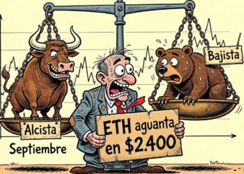 Ethereum consolida ganancias sobre los USD 2.400 este 2 de septiembre
