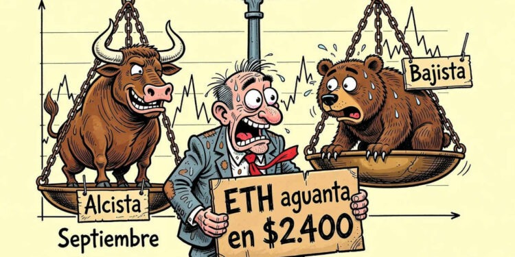Ethereum consolida ganancias sobre los USD 2.400 este 2 de septiembre