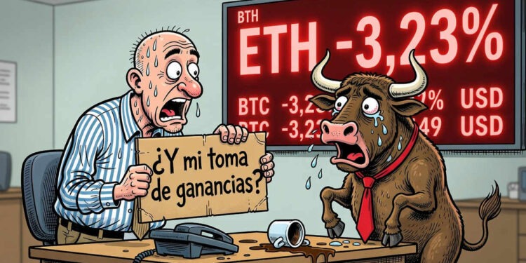Ethereum (ETH) cae un 3,23% por la tensión en los bonos soberanos