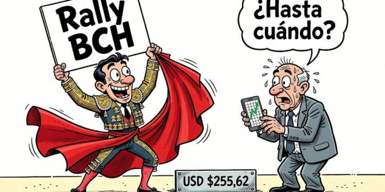 Bitcoin Cash sube un 2,67% hasta USD 255,62 y tantea resistencias clave