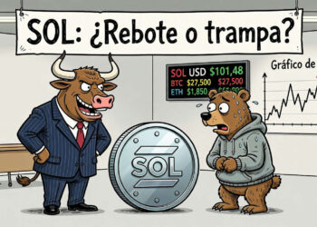 SOL rebota 1,09% y se mantiene sobre USD $100