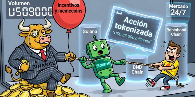 Acciones tokenizadas superan USD 3.000 millones semanales 1 Acciones tokenizadas superan USD 3.000 millones semanales