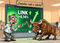LINK gana un 4,14% y recupera terreno al calor de Bitcoin y Ethereum