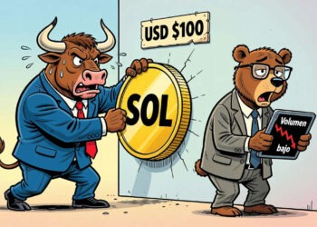 Solana (SOL) defiende los 100 dólares con volumen un 40,59% menor