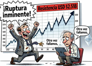 Ethereum (ETH) sube 1,94% y se consolida cerca de USD 2.500
