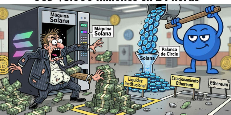 Circle emitió unos USD 11.000 millones en USDC en Solana en agosto