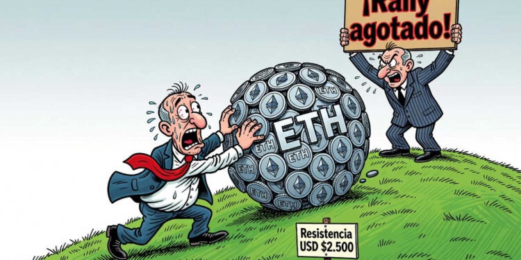 Ethereum cae un 1,22% tras perder fuerza el rally de altcoins