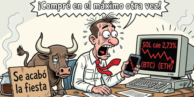 Solana (SOL) cae un 2,73% y resiste sobre su media de 7 días