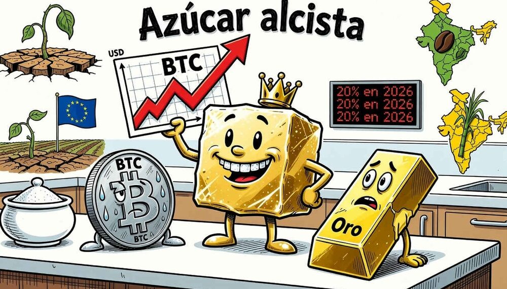 El azúcar gana cerca del 20% en 2026 y supera a Bitcoin y al oro 1 El azúcar gana cerca del 20% en 2026 y supera a Bitcoin y al oro