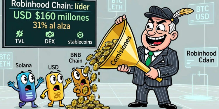 Robinhood Chain supera a Solana y Bernstein prevé un alza del 31%