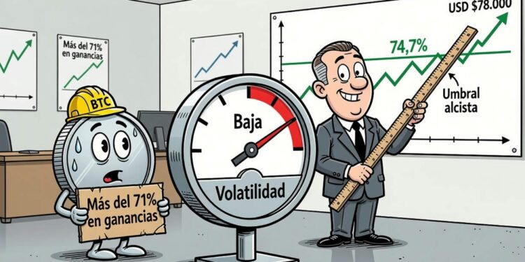 Bitcoin se acerca a un umbral histórico con baja volatilidad