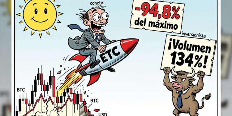 ETC sube 9,89% hasta USD 8,59 con un volumen un 133,73% mayor