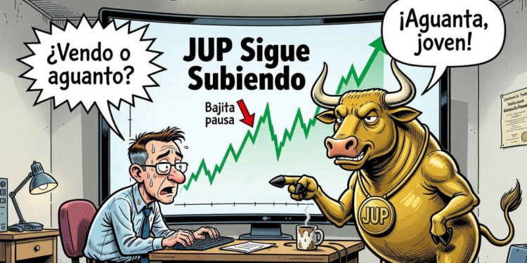JUP resiste el retroceso diario y gana un 34,07 % mensual 1 JUP resiste el retroceso diario y gana un 34,07 % mensual
