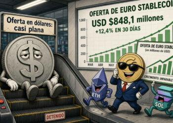 Stablecoins en euros crecen USD 156 millones; el dólar se estanca