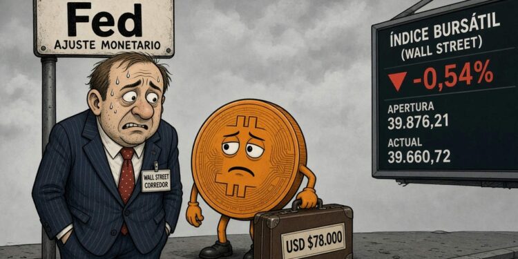 Bitcoin (BTC) defiende los USD 78.000 pese al temor a la Fed