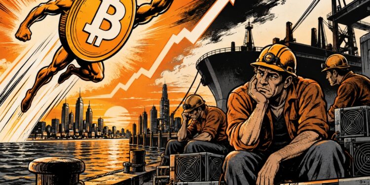 Bitcoin se dispara un 22% y los mineros se quedan atrás