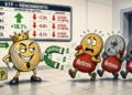 XRP capta USD 1,55 millones; BTC, ETH y SOL registran salidas