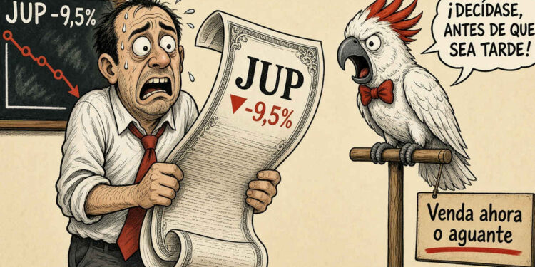 JUP cae un 9,53% hasta USD 0,22 y presiona soportes clave