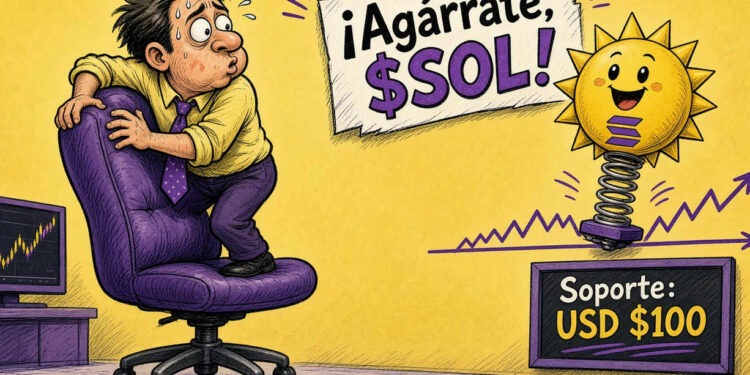 Solana sube un 2,34% y supera los USD 100 con entradas récord en ETFs