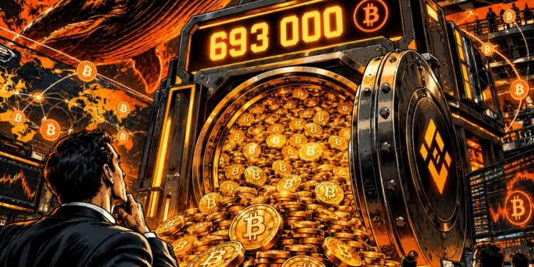 Binance supera los 693.000 BTC, su mayor reserva en dos años