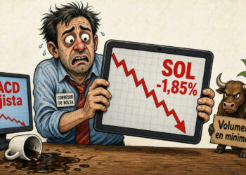 Solana cae a USD $99,82 y el volumen se desploma un 56%