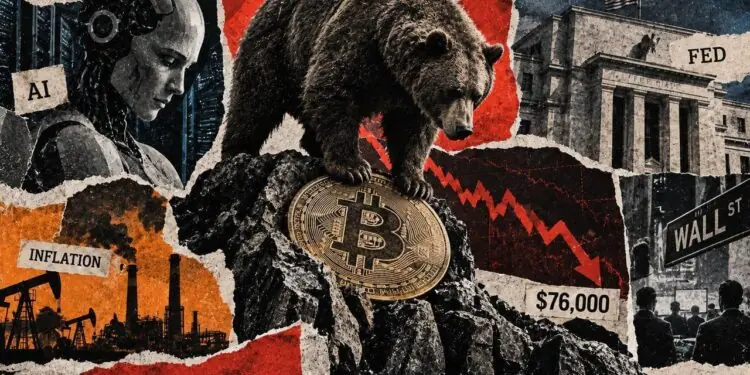 Bitcoin cae bajo 77.000 dólares y encara el test tech del lunes