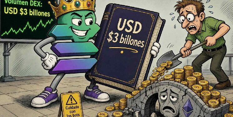 Solana supera los USD 3 billones en volumen acumulado de DEX 1 Solana supera los USD 3 billones en volumen acumulado de DEX