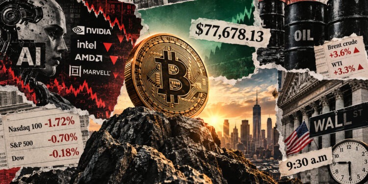 Wall Street encara un lunes negro, pero Bitcoin ronda los 78.000 dólares 1 Wall Street encara un lunes negro, pero Bitcoin ronda los 78.000 dólares