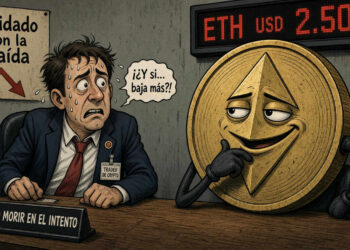 Ethereum (ETH) consolida cerca de USD 2.500 con volumen a la baja