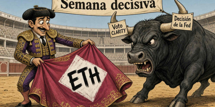 Ethereum (ETH) defiende los USD $2.500 ante el voto CLARITY y la Fed