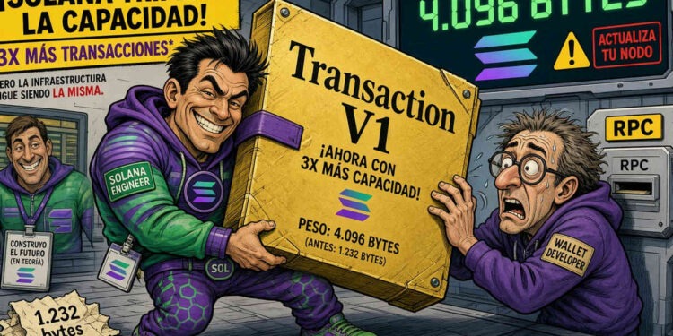 Solana activa Transaction V1 y triplica el límite de sus transacciones