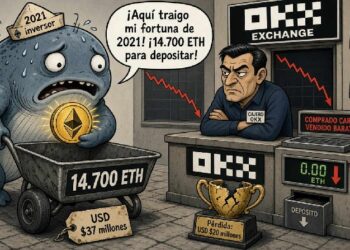 Dos billeteras mueven ETH por USD 36,94M a OKX, menos que en 2021