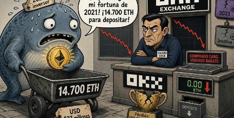 Dos billeteras mueven ETH por USD 36,94M a OKX, menos que en 2021 1 Dos billeteras mueven ETH por USD 36,94M a OKX, menos que en 2021