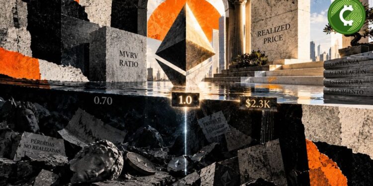 Ethereum recupera un MVRV superior a 1 tras caer a 0,70