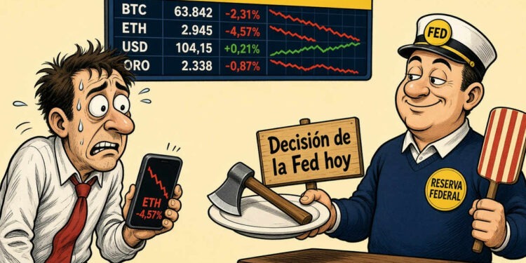 Ethereum cae 4,57% tras fracaso de CLARITY y espera de la Fed