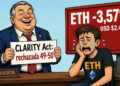 Ethereum (ETH) cae un 3,57% tras el rechazo de la CLARITY Act 2 Ethereum (ETH) cae un 3,57% tras el rechazo de la CLARITY Act