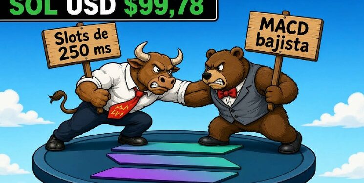 Solana (SOL) cae un 1,48% y defiende el soporte de 96 dólares