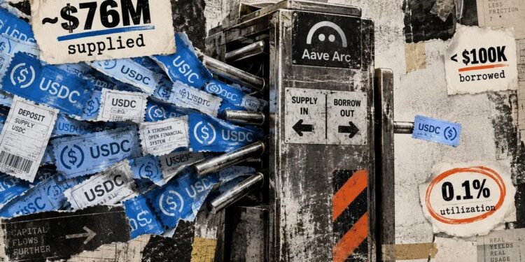 Aave V4: Arc acumula 76 millones de USDC con apenas préstamos