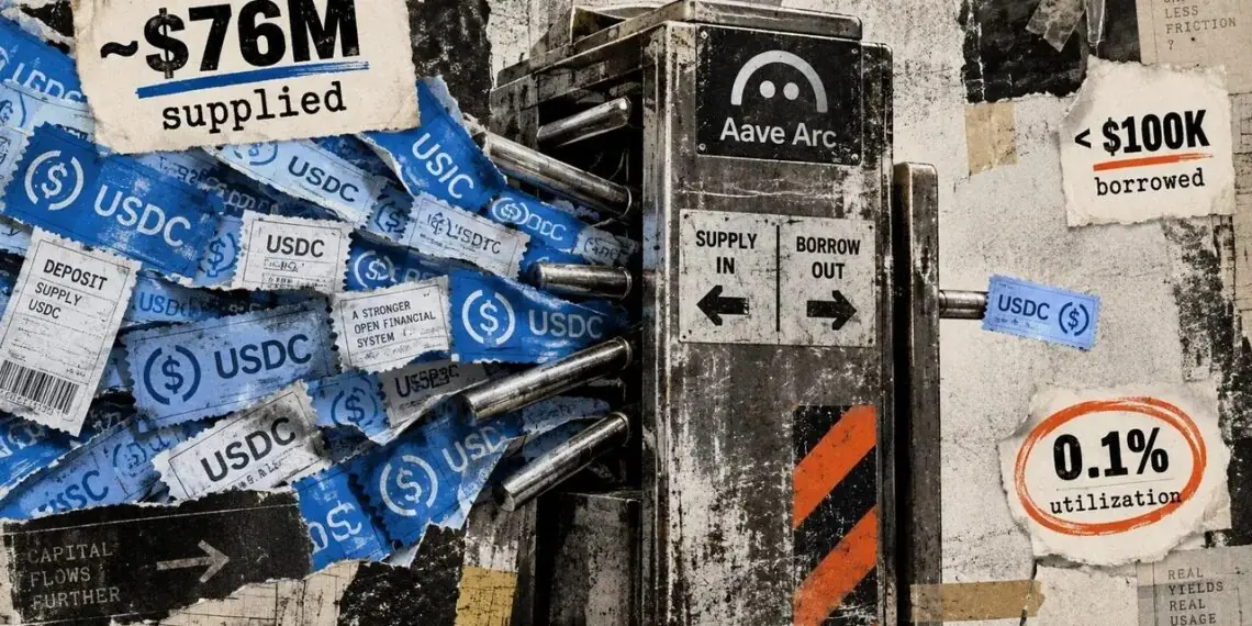 El mercado Arc de Aave V4 reúne 76 millones de USDC casi sin préstamos