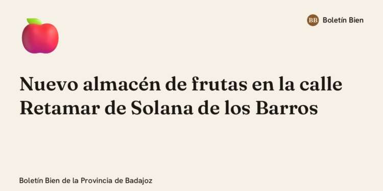 Antonio Abadito pide licencia para almacén de frutas en Retamar