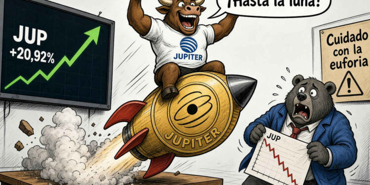 JUP sube 20,92% en 24 horas y rompe resistencias clave