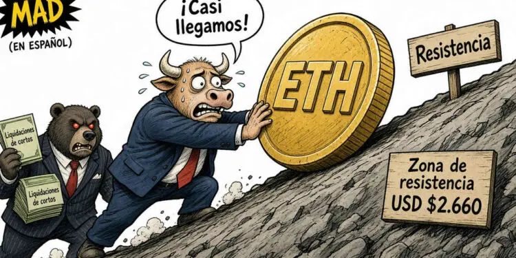 ETH consolida la ruptura de USD 2.600 y apunta a USD 2.660
