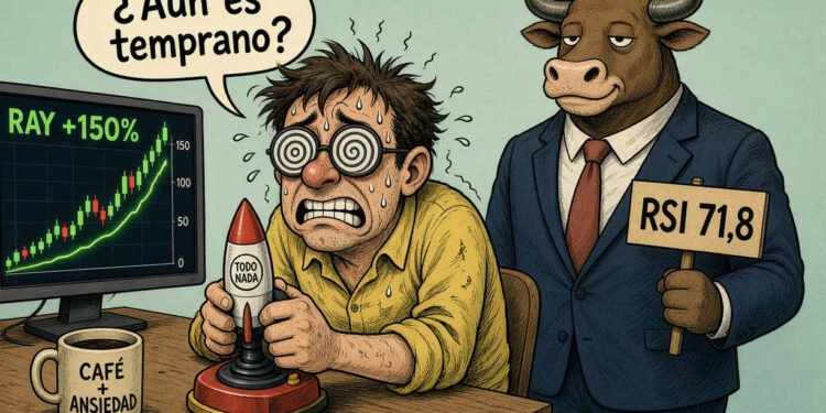 RAY gana un 6,43% y roza máximos de 90 días con alto volumen