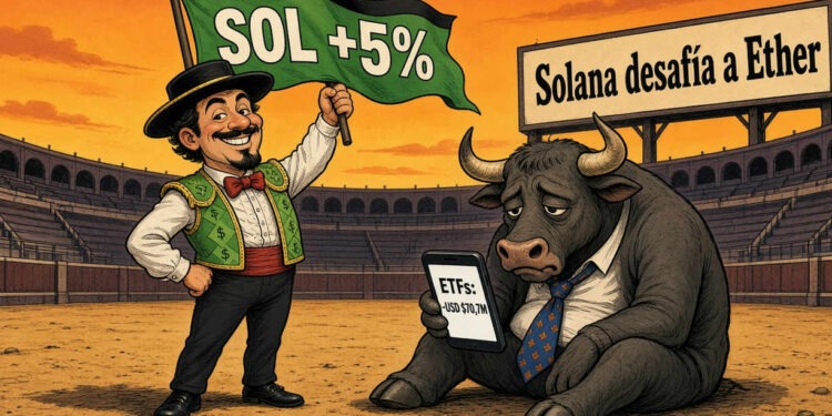 SOL gana un 5,02% y cotiza en USD 110,45 al alza