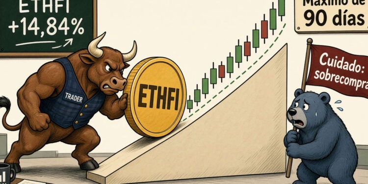 ETHFI sube un 14,84% y presiona su máximo de 90 días 1 ETHFI sube un 14,84% y presiona su máximo de 90 días