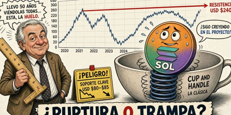 Peter Brandt ve en SOL un posible avance del 106% si supera USD 260